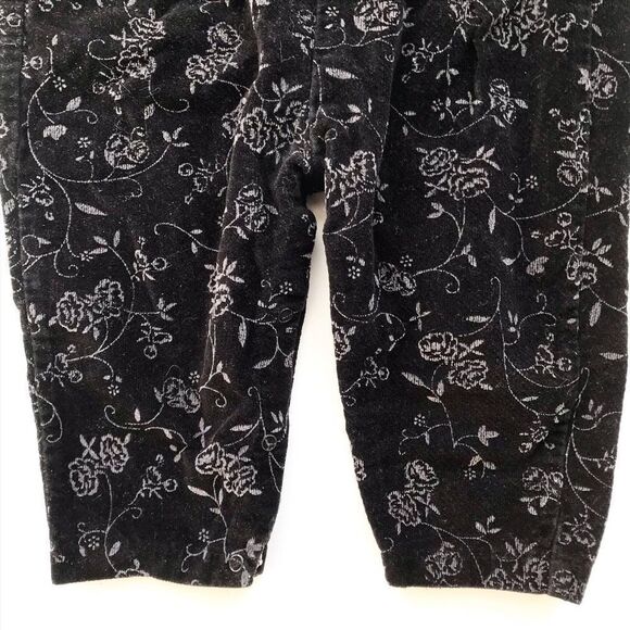 Vintage McKids black velvet floral jumpsuit VGUC 18 months - Picture 4 of 8